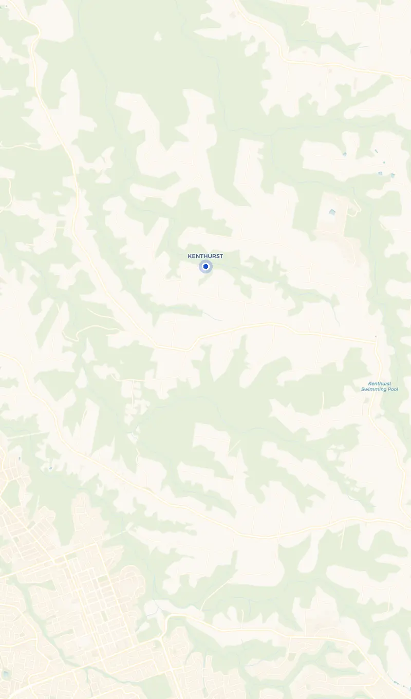 Map of the Kenthurst service area and the surrounding suburbs we cover.