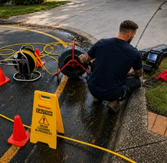 Repairing a burst drain pipe at a Kenthurst home